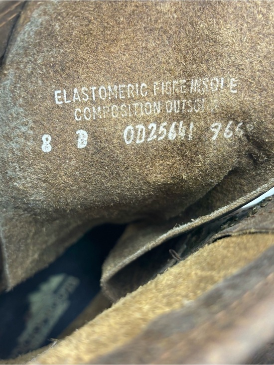 Vtg Double-H Mens Sz 8.5 B Brown Leather Packer Lacer Logger Work Logger Boots